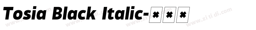Tosia Black Italic字体转换